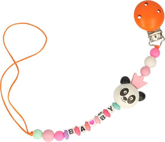 Speenkoord Opry panda oranje van Opry