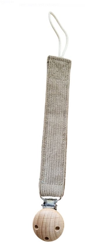 Speenkoord - spenenketting - Baby - Corduroy - Bruin van Little Thingz