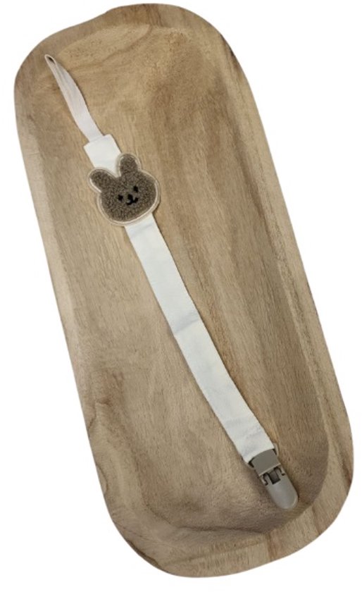 Speenkoord - spenenketting - Baby - met konijntje - Bruin van Merkloos