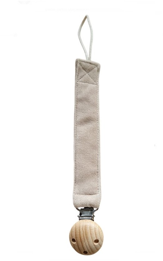 Speenkoord - spenenketting - Baby - Velvet - Zand van Merkloos