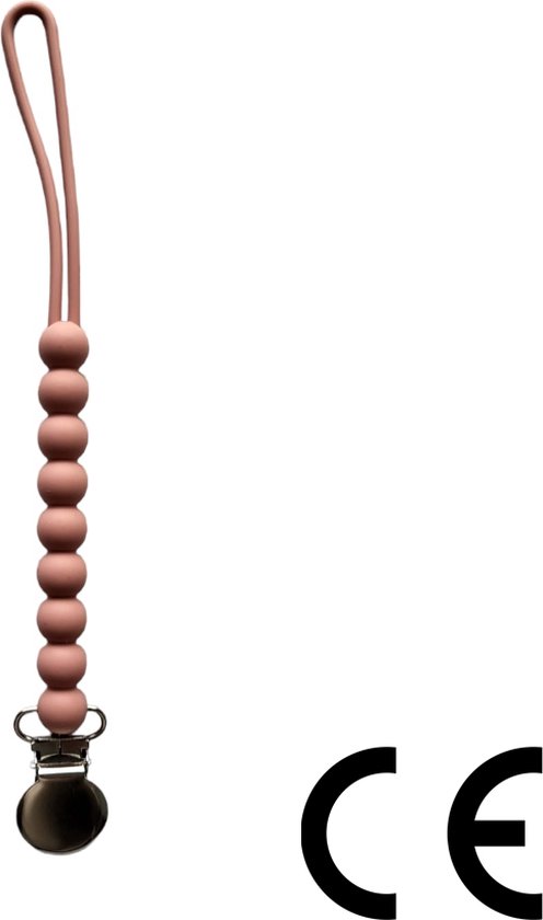 Speenkoord - spenenketting - blush - silicone bijtkralen van Little Moonlings