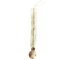 Speenkoord - spenenketting - Bohemain - Kant - Bloemen - Groen en Geel van Little Rawr