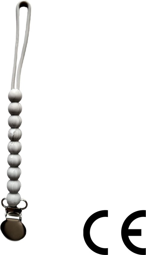 Speenkoord - spenenketting - marmer - silicone bijtkralen van Little Leo