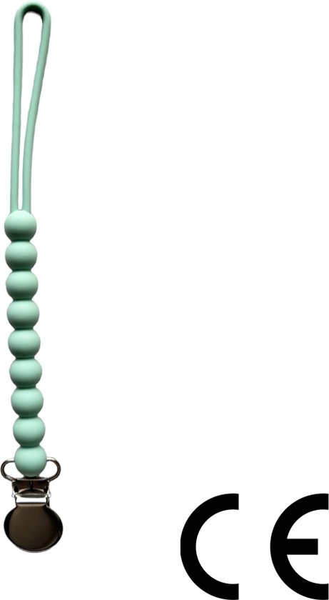 Speenkoord - spenenketting - mint - silicone bijtkralen van Duimfabriek