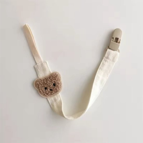 Speenkoord Teddy Beige - Beer - Fopspeenkoord - Speenketting - Speenkoorden - Jongen - Meisje - Met Clips - Kraamcadeau - Babyshower - Baby - Speenhouder - Cadeau - Stoffen Speenkoort van $
