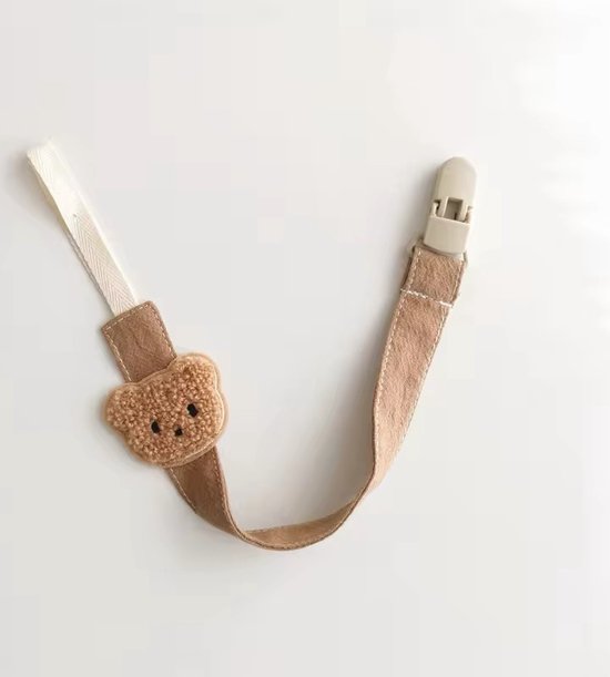 Speenkoord Teddy Bruin - Beer - Fopspeenkoord - Speenketting - Speenkoorden - Jongen - Meisje - Met Clips - Kraamcadeau - Babyshower - Baby - Speenhouder - Cadeau - Stoffen Speenkoort van $