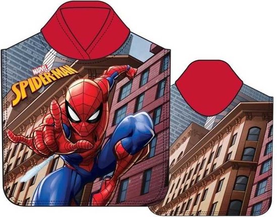 Spiderman badponcho - multi colour - Marvel Spider-Man poncho handdoek - 100 x 50 cm. van Marvel