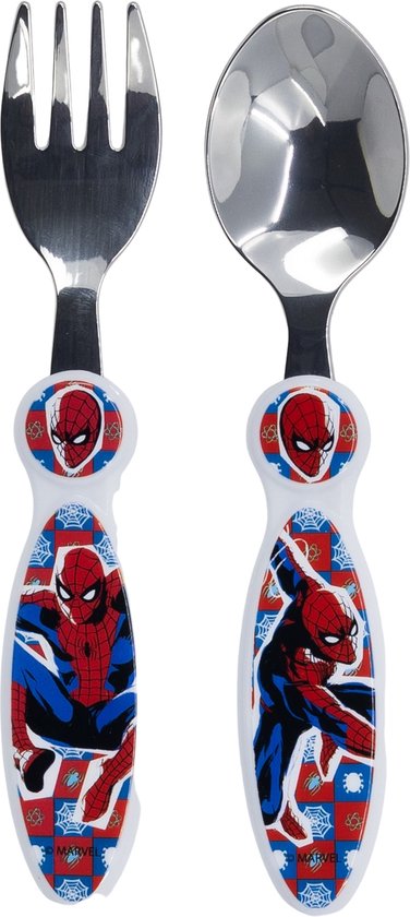 Spiderman Bestekset - Spiderman bestek metaal - Marvel Bestek - Bestek Online - Bestek Kopen van Marvel