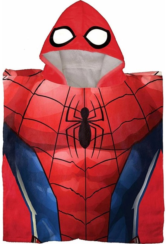 Spiderman poncho met capuchon - 55x110 cm van Merkloos