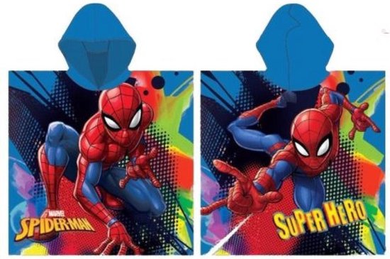 SPIDERMAN poncho - sneldrogend - Spider-Man badponcho - 55 x 110 cm