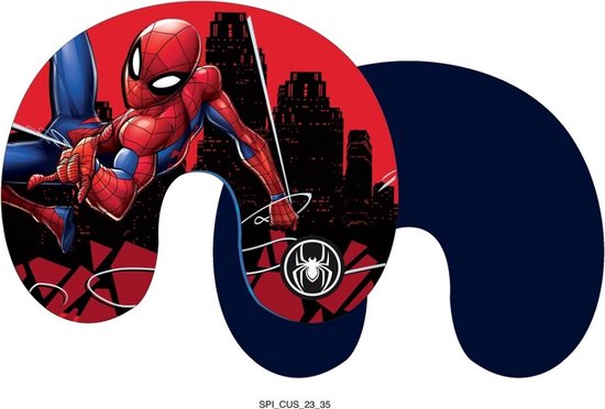 Spiderman Reiskussen - Nekkussen - Rood - 33x28 CM van Marvel