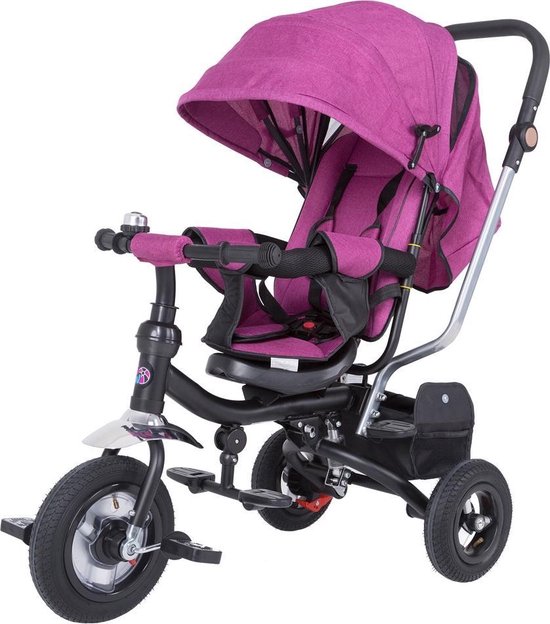 Spiel Werk Multifunctionele Kinderwagen driewieler roze van Spielwerk