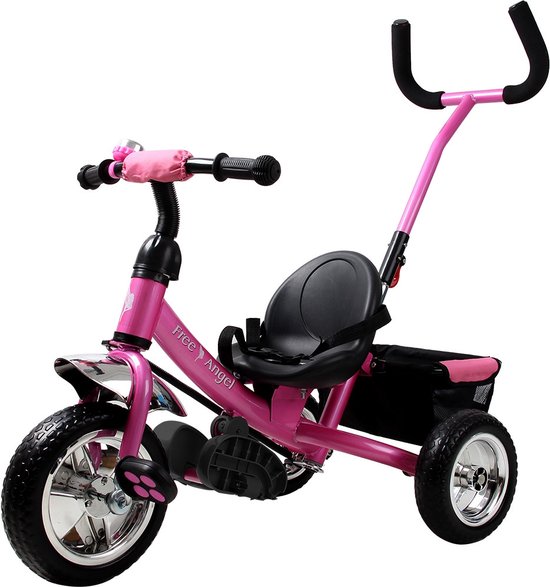 Spielwerk Driewieler - Duwstang Bekerhouder Voetensteuntjes - Roze van Spielwerk