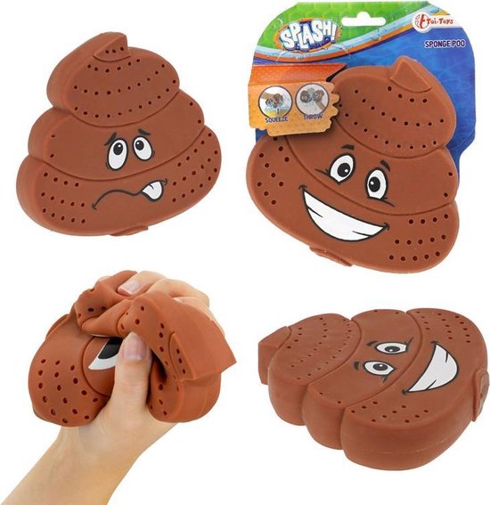 Splash Sponge 'smiling Turd' van Splash