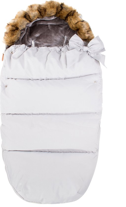 Springos Voetenzak | Voetenzak Buggy | Voetenzak Autostoel | Universeel | 90 cm | Lichtgrijs van Springos