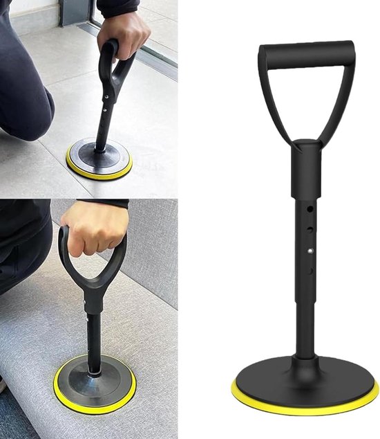 Staande Hulpmiddel - Stahulp Senioren - Veilig Opstaan - Dubbele Vergrendelingspalen - 36.5-44 cm Hoogte - Zwart van Merkloos