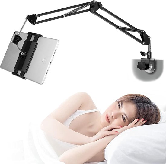 Stand Telefoonhouder voor bed, iPad-houder voor bureau, hoofdeinde, nachtkastje, tafel, compatibel met iPhone iPad Kindle of ander 4,5-13 inch schermapparaat