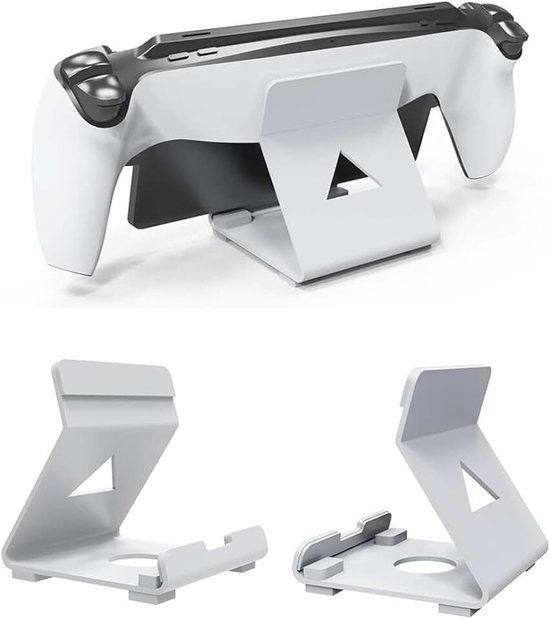 Standaard voor Lenovo Legion Go, Antislip Aluminium Voet, Draagbaar Voetstuk Stand Compatibel met Steam Deck/Sony PlayStation Portal-Wit
