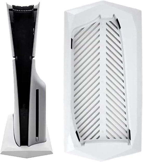 Standaard voor PS5 Slim Disc Edition, verticale basishouderstandaard voor Playstation 5 Slim Disc Edition-console met ingebouwde koelopeningen en antislipvoetjes (wit)