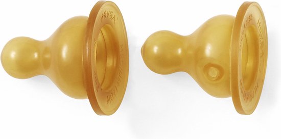 Standard Neck Baby Glass Bottle Nipples Two-Pack Medium Flow