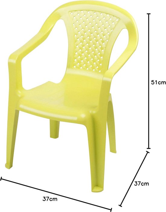 Stapelbare Kindertuinstoel in Oranje - Robuuste Monoblock Peuterstoel voor Buiten van Merkloos