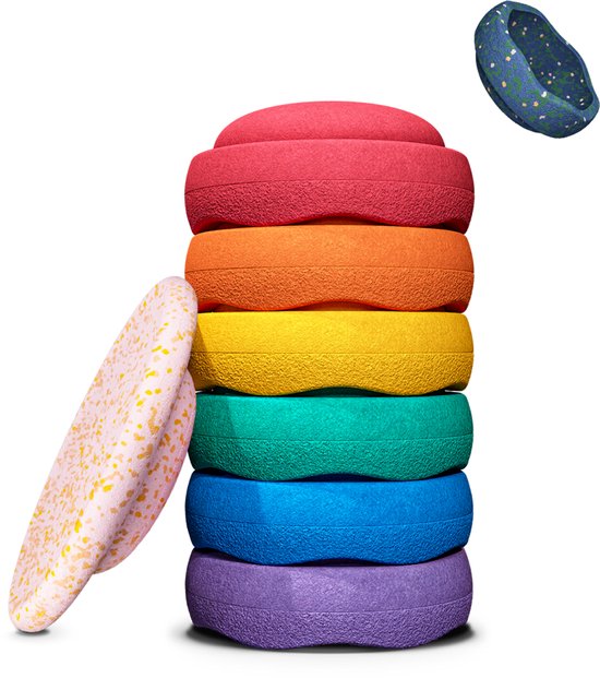 Stapelstein® - Spring Special - Rainbow Set - Classic 6+1 van Merkloos