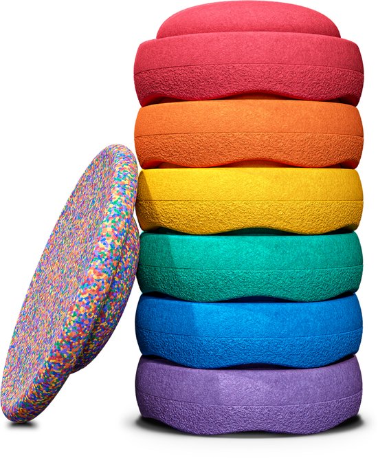 Stapelstein® - Super Confetti Rainbow Set - 6+1 - Classic van Stapelstein
