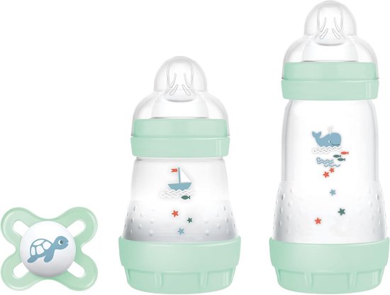 Starterset Anti-koliek Flessen met Siliconen Speen - 160ml en 260ml, Voor Baby's 0+ Maanden