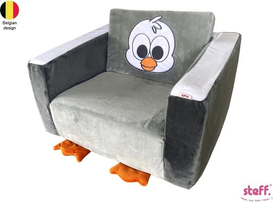 Steff - Pinguïn - uitklapbaar - kinderzetel - kinderfauteuil - 1 tot 3 jaar van Steff