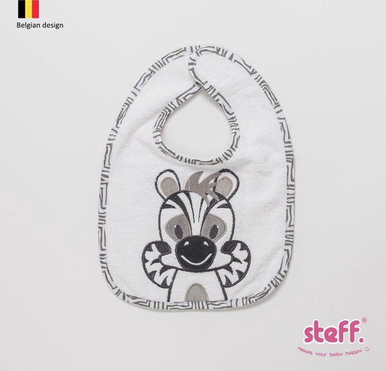 STEFF stoere Zebra slabbetje van Steff