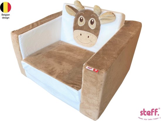 Steff - Swissy - Koe - uitklapbaar - kinderzetel - kinderfauteuil - 1 tot 3 jaar van Steff