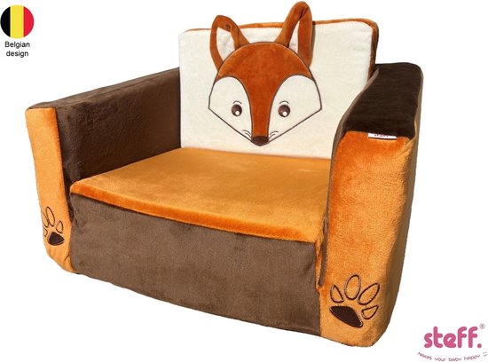 Steff - Vos - uitklapbaar - kinderzetel - kinderfauteuil - 1 tot 3 jaar van Steff