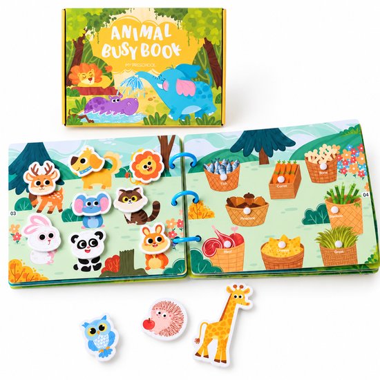 Stickerboek voor Peuters - Doeboek Dieren - Montessori Activiteitenboek - Speelgoed Jongens 3 jaar Meisjes Speelgoed 4 jaar 5 jaar- Speelgoed voor in de Auto/Onderweg