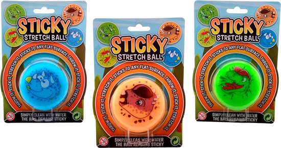 Sticky Stretch Bal Dino Op Kaart 24345 van Toi-Toys