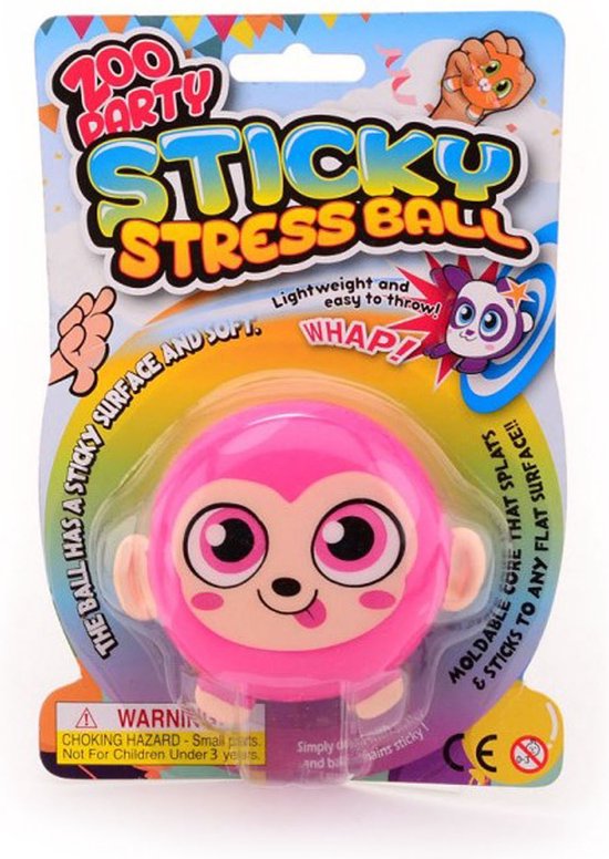 Sticky stretchbal aap op kaart 24352 van Toi-Toys