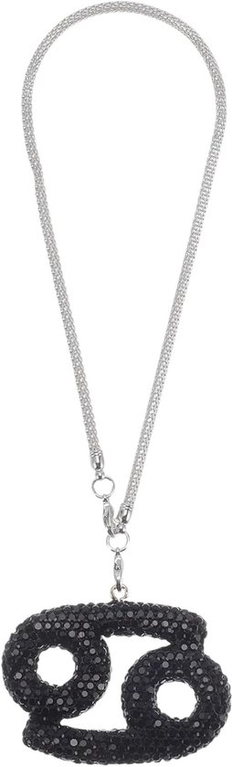 Stijlvolle Achteruitkijkspiegel Hangdecoratie met Rhinestones en Diamanten - Zwart Auto Ornament voor Elegante Interieurverlichting