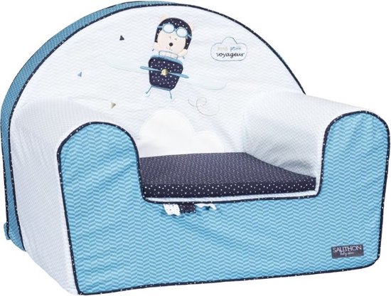 Stoel - Fauteuil - Kinder Fauteuil - Kinder stoel - Lazare - Met afneembare hoes - PVC onderkant - Leuke print van Kekk