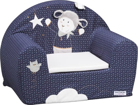 Stoel - Fauteuil - Kinder Fauteuil - Kinder stoel - Merlin - Met afneembare hoes - PVC onderkant - Leuke print van Merlin