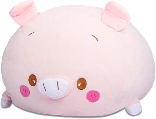 Stoelhoes voor knuffels, roze varken, pluche zitzak, voor kinderen van Merkloos