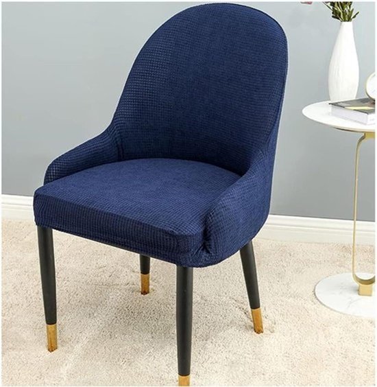 Stoelhoezen met Armleuningen - Fauteuilhoezen Kussenovertrekken - Eetkamer Decoratie - Zachte Rekbare Stof - 4 stuks - Koningsblauw