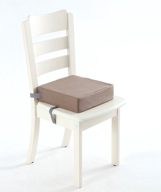 Stoelverhoger voor eetkamerstoel - Kind - Zitverhoger - Zitkussen - Bruin van Merkloos