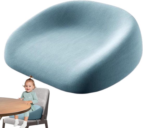 Stoelverhoger voor Eetkamerstoel - Met riempjes en antislip onderkant - Peuterstoelverhoger - Antislip - Kinderzitjekussen - Zitverhoger Peuter Eettafel - Zitverhoger - Booster Seat - Stoelverhoger eettafel - Afneembare - Zitkussen Tafel - Blauw van YGJT