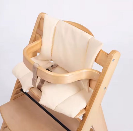 Stoelverkleiner beige - stoelverkleiner houten kinderstoel - kussenset - kinderstoel verkleiner
