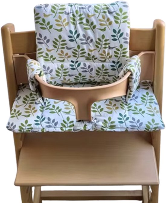 Stoelverkleiner blad - kussenset bladeren - stoelverkleiner geschikt voor stokke tripp trapp - kinderstoel verkleiner - stoel kussen