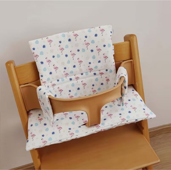 Stoelverkleiner flamingo - kussenset flamingo's - stoelverkleiner flamingo voor stokke tripp trapp - kinderstoel verkleiner - stoel kussen