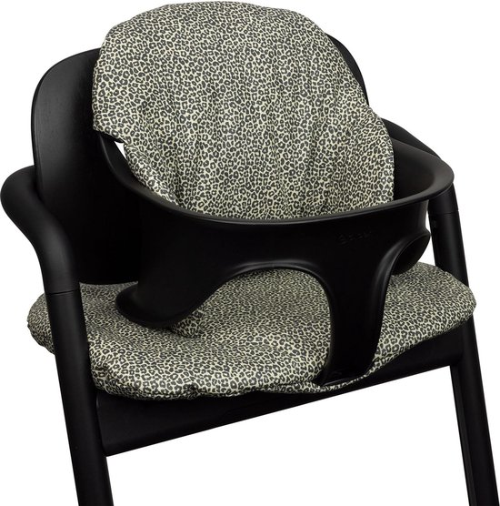 Stoelverkleiner - Geschikt voor Cybex Lemo Kussenset - Kinderstoel Verkleiner - Perfecte Pasvorm - Zachte wafelstof - 3 Delig - Extra dik - Geplastificeerd - Zand Luipaard van Merkloos