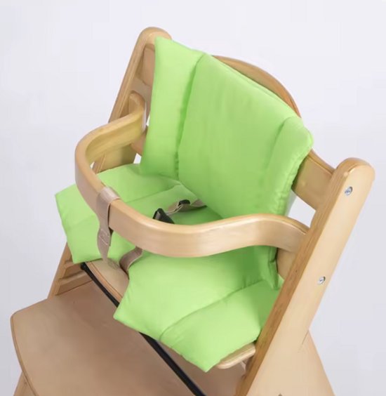 Stoelverkleiner groen - stoelverkleiner houten kinderstoel - kussenset - kinderstoel verkleiner