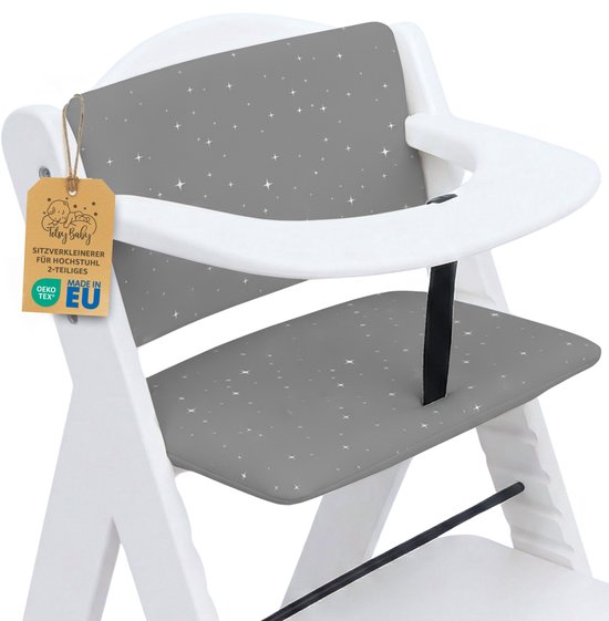 Stoelverkleiner Kinderstoel Kussen Baby Zitkussen - 2-delig - Stoelkussen voor Hauck Stokke Hoge Babystoel Trapstoel Waterafstotende Bekleding Oeko-Tex certificaat Melkweg