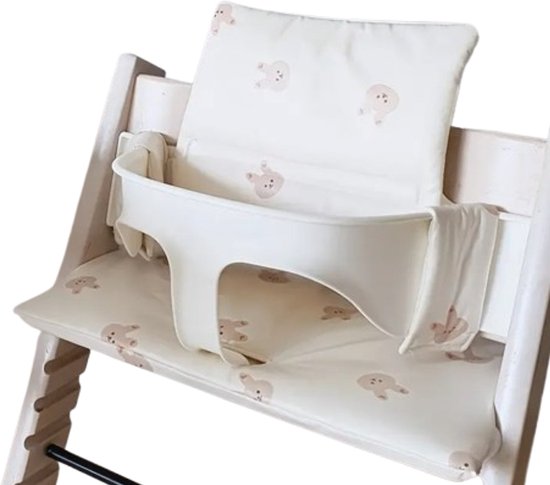 Stoelverkleiner konijn - kussenset konijn - stoelverkleiner voor stokke tripp trapp - kinderstoel verkleiner - stoel kussen van Little Dreamers