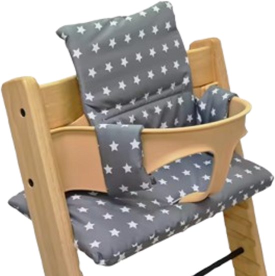 Stoelverkleiner sterren - kussenset sterren - stoelverkleiner voor stokke tripp trapp - kinderstoel verkleiner - stoel kussen van Merkloos